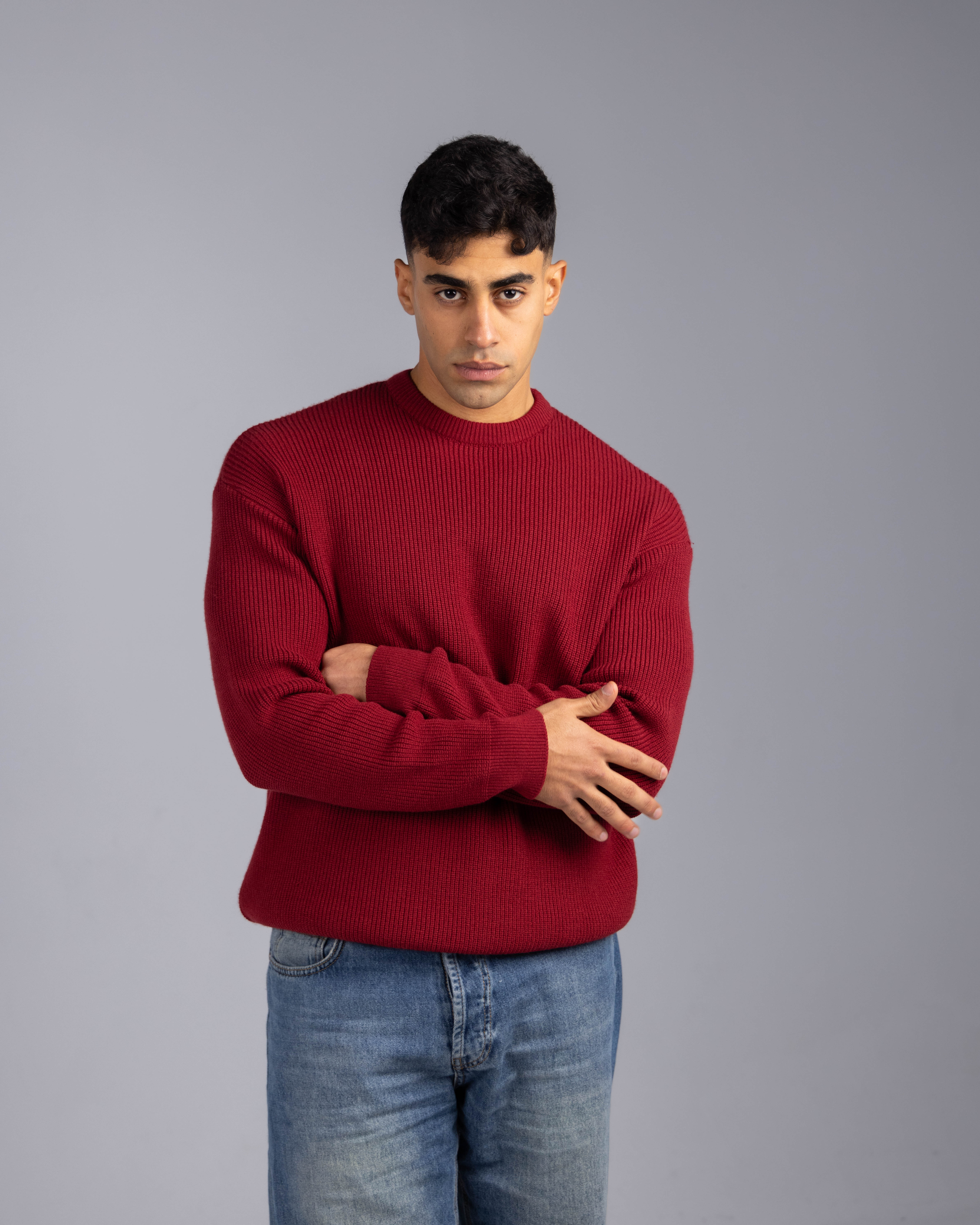 Knitted crew neck