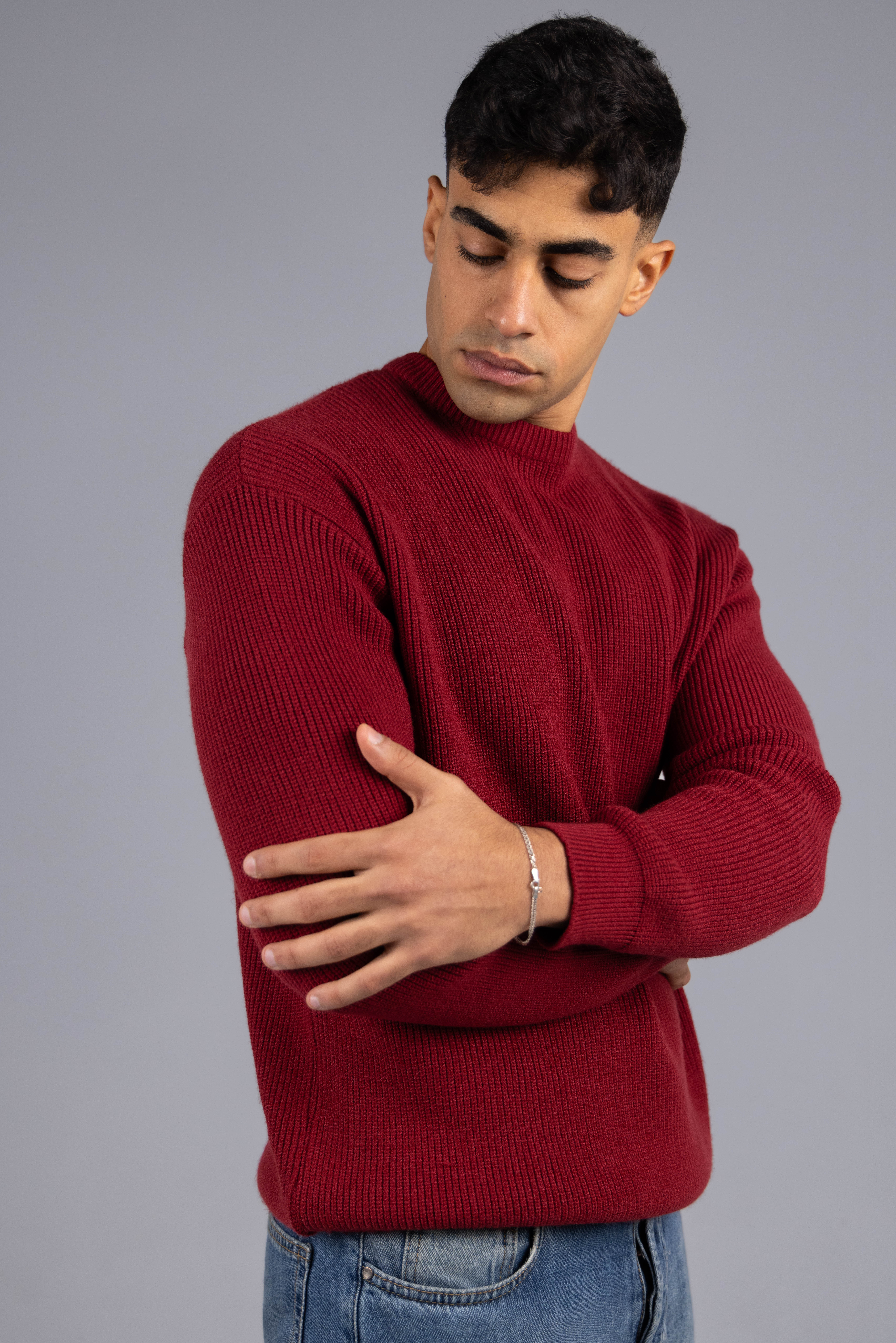 Knitted crew neck