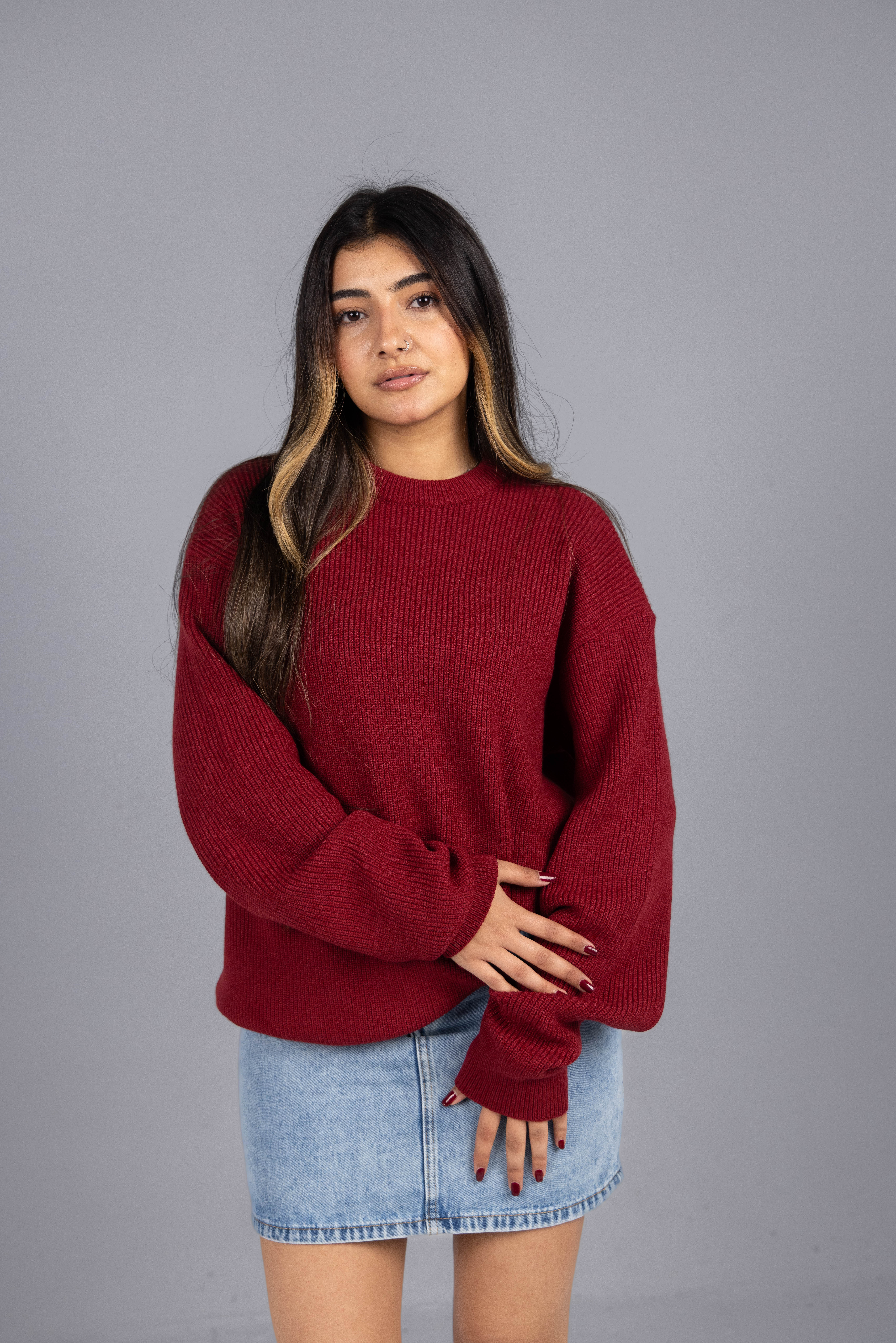 Knitted crew neck